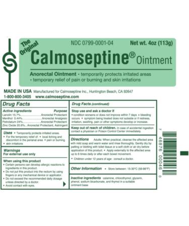 Calmoseptine Ointment Tube 4oz Soothing Relief by Calmoseptine - Buy Online on GoSupps.com