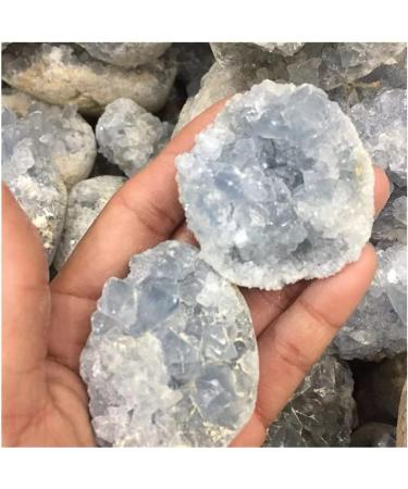 Stone Crafts Natural raw Blue Celestine Crystal Gemstone geode Metaphysical Rough Stone for Home Decor Stone Crystal Reiki - Buy Online on GoSupps.com
