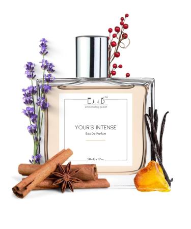 EMS Yours Intense Perfume for Men | Vanilla Cinnamon Warm Spicy Amber Fragrance | 50 ml Eau de Parfum Spray | Luxury Gift for Him | (50ml / 1.7 Fl Oz)