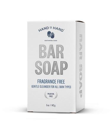 Hand in Hand Organic Shea and Cocoa Butters Bar Soap 5 oz - Pack of 4 | Fragrance Free Nourishing Cleanser for All Skin Types - Buy Online on GoSupps.com