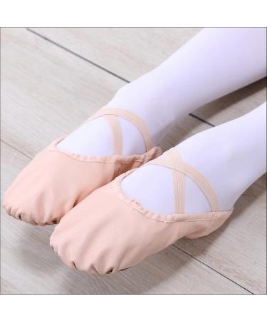 Buy S.Lemon Pink Leather Ballet Shoes for Girls & Women - Shared Sole Microfiber Dance Shoes (EU 28) | International Shipping Available - Buy Online on GoSupps.com