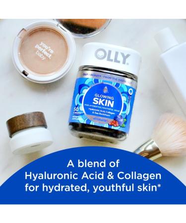 OLLY Constipation Relief Gummies with Rhubarb Prunes Amla Plum Berry Flavor 30ct and Glowing Skin Gummy with Hyaluronic Acid Collagen Sea Buckthorn 25 Day Supply Plump Berry 50 Count - Buy Online on GoSupps.com