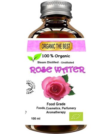 Organic Rose Water Facial Toner Food - Vegan Certified Cruelty-Free Organic Hand Made Plastic Free & Responsibly Sourced Skin Toner - Finest Triple Purified Bulgarian Rosewater - Buy Online on GoSupps.com