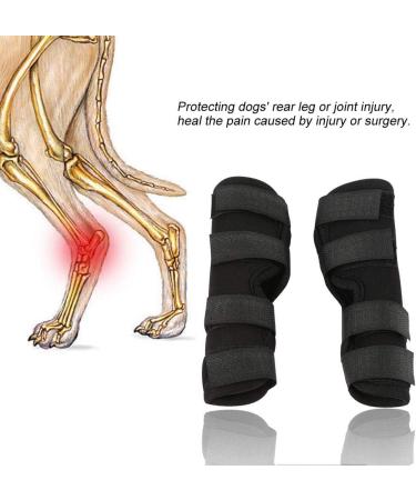 2PCS Dog Leg Brace Dogs foreleg/Rear Legs Surgical Injury Wound Protector Hock Joint Wraps Kneecap for Injuries Sprains Arthritis (Black M) - Buy Online on GoSupps.com