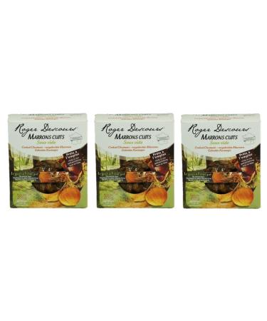 Pack of 3 cooked chestnuts - sweet chestnuts 3 x 200 grams peeled without added salt 200 g (pack of 3)