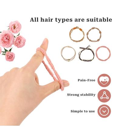 20Pcs Boho Hair Ties - Elastic Ponytail Holders for Women - Soft Hair Bands in 5 Styles and 10 Colors - No Damage Hair Elastics - Buy Online on GoSupps.com