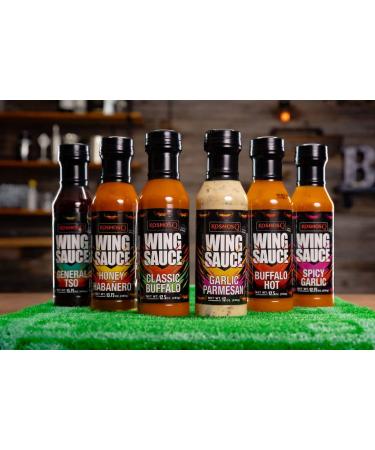 Kosmos Q Honey Habanero Wing Sauce - 13.8 Oz Bottle - Sweet & Spicy BBQ & Dipping Sauce - Buy Online on GoSupps.com