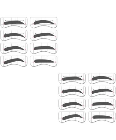 POPETPOP 64 Pairs 8 Eyebrow Stamp Eyebrow Tracer Molds Eyebrow Template Suite Eyebrow Marks Eyebrow Lines 1 count (Pack of 1) As Shownx2pcs - Buy Online on GoSupps.com