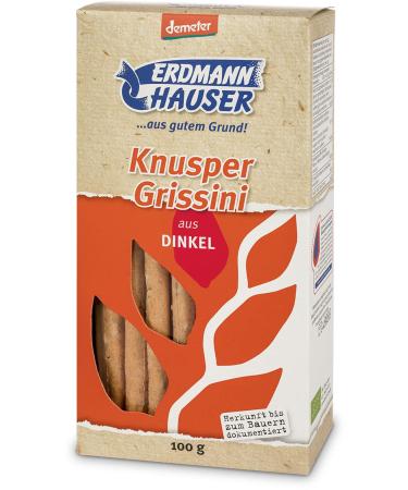ErdmannHAUSER Grain Products Organic Crispy Grissini made from Spelt (1 x 100 gr)