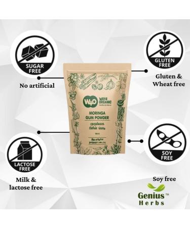 VAYUP Moringa Gum Powder/Murungai Pisin Podi/Sahajan Gum Powder/Drumstick tree resin/Sahajan Gond 100 g - Buy Online on GoSupps.com