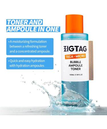 Hydrating Toner for Face - Korean Skin Care | Micro Bubble Ampoule with Teca Zinc & PHA - 100ml - Buy Online on GoSupps.com