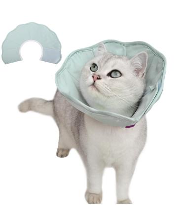 Pets Calant crauses cats collar anti-neck collar adjustable protective collar elizabethan collar neckcrasses protective collar for cats (light green s) s b-hellgr n