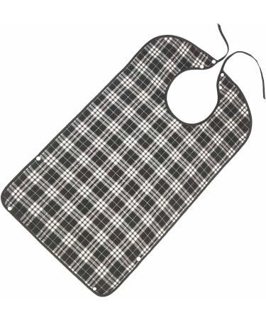 Adult Bibs - Washable Adult Dining Bibs | Eating Large Bib For Adults | Soft Adult Waterproof Bibs | Reusable Adult Spill Black - Buy Online on GoSupps.com