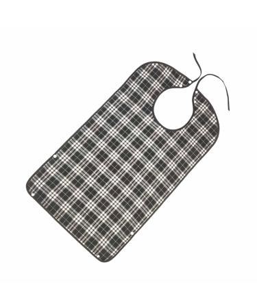 Shakven Reusable Bibs For Adult Eating - Adult Bibs with Food Catcher for Eating Washable Eating Bib Large Feeding Adult Bibs Black