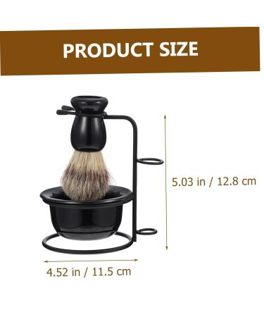Minkissy Men's Razor Set - 4 Metal Shaving Organizers Shaving Brush & Bowl Holder Black - Perfect for Grooming & Shaving Essentials - Buy Online on GoSupps.com