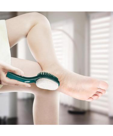 Foot Brush and Pumice Stone - 2 in 1 Multifunctional Foot Brush | Comfortable Anti-Slip Bathroom Accessories Gentle Callus Remover for Feet Pumice Stone for Feet Green - Buy Online on GoSupps.com