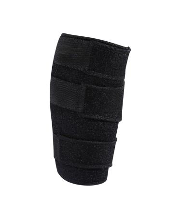1PC calf support durable calf compression support shin rail sleeve support lower leg wrestling muscle US black 56 x 28 cm