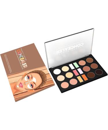 Makeup Artist Palette Concealer Foundation Palette 18 Colors Waterproof Facial Foundation Cream Long Lasting Beauty Contour Palette for Dating Voy - Buy Online on GoSupps.com