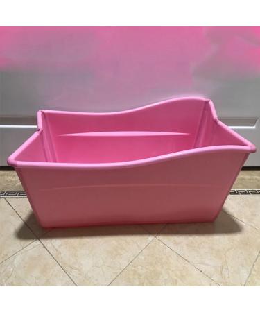 Pet Bath Tub Dog Cat Portable Folding Medicinal Bath Bucket Medium and Small Dog Bath Tub Suitable for Bathroom Outdoors (Pink 98 * 50 * 56CM) Elegant Pink 77*40*29CM