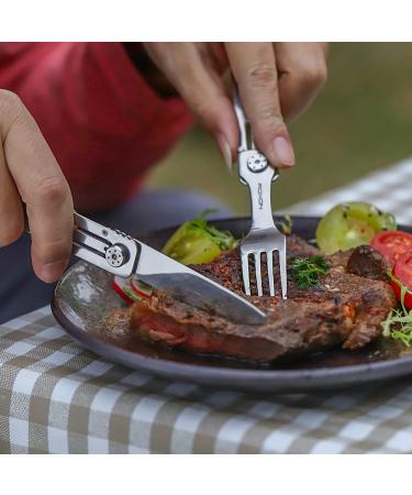 ROXON C1 3-in-1 Camping Detachable Cutlery Knife Spoon Fork | Outdoor Camping Hiking Essential - Buy Online on GoSupps.com