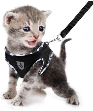 Femax Dog Harness & Linen Set for Dogs - Soft Mesh Padded Reflective Adjustable & Breathable - Perfect for Walking Running & Training - Fits Breast 30-34 cm - Cows Black - Buy Online on GoSupps.com