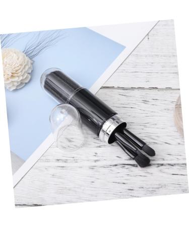 Mikinona 4-in-1 Retractable Double Ended Makeup Brush Set - Portable Black Makeup Brush for Travel & Easy Application - Buy Online on GoSupps.com