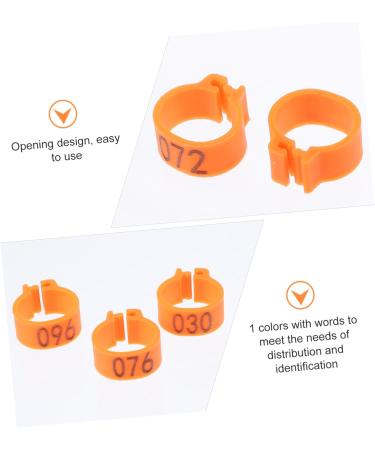 Amosfun 100 Pcs Pigeon Anklet Ring Protector Pigeon Foot Band Clip Foot Ring for Pigeon Baby Xuan Feng Cuff 1.3X1.3CM Orange - Buy Online on GoSupps.com