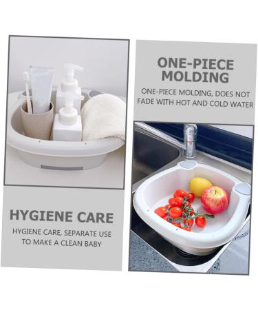 IWOWHERO 1 Set wash basin washboard for kids laundry washing board washing up basin suitcase hand wash baby Grey 30x29cm - Buy Online on GoSupps.com
