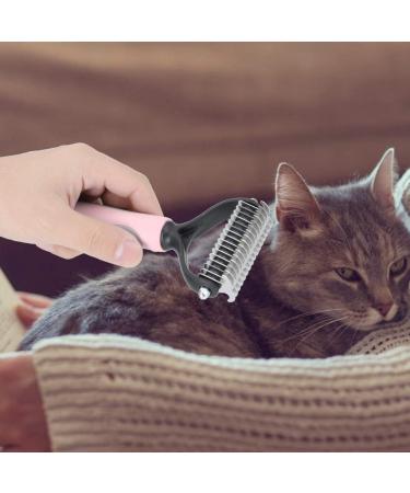Pet Hair Comb Dematting Tool Kit - Removes Loose Undercoat Knots Mats - L-Pink - Buy Online on GoSupps.com