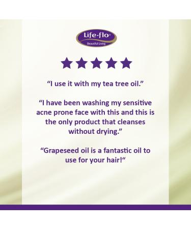 Life-flo Pure Grapeseed Oil 16 fl oz | Natural Skin & Hair Care - Buy Online on GoSupps.com