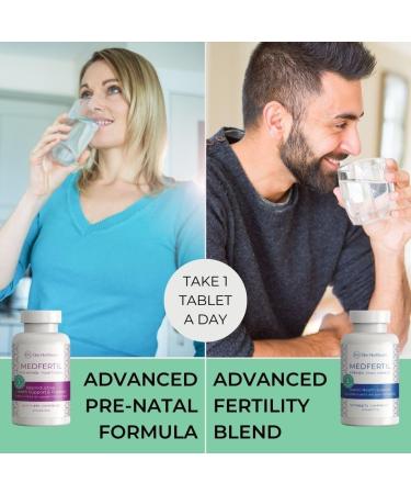 Elan Healthcare- Medfertil for Men and Women - Pre-Pregnancy Multivitamin couple's pack - 90+90 - Supplement for Before During and Postnatal 90 count (Pack of 2) - Buy Online on GoSupps.com