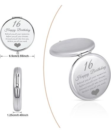 Sweet 16 Gift: Double Sided Travel Makeup Mirror for Girls - Birthday Present for Daughter, Granddaughter, Niece, Sister, Friends - Buy Online on GoSupps.com