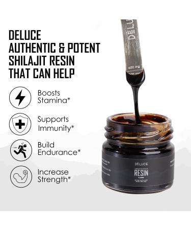 Deluce Himalayan Shilajit Resin (30g) | 85+ Trace Minerals 75%+ Fulvic Acid | High Potency Gold Grade | Energy & Stamina Support | Lab Tested | 75 Servings | Vegan Gluten-Free - Buy Online on GoSupps.com