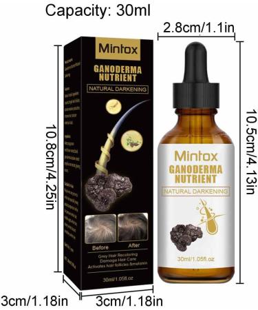  JPSDOWS Anti-Gray Hair Serum Ganoderma Nutrients Natural Darkening | The 30ml anti-gray hair serum promotes healthier thicker hair. - Buy Online on GoSupps.com