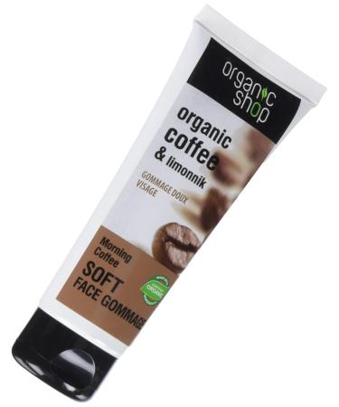 Organic Shop Peeling Coffee Matin Soft Face 75ml - Exfoliating Natural Skincare | Shop Internationally - Buy Online on GoSupps.com