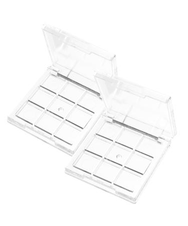 FOMIYES 2pcs Eyeshadow Highlighters Portable Makeup Organizer Lipstick Pallet Makeup Palette Travel Make up