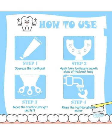 U Shaped Toothbrush for Kids - Silicone 360 Whitening & Massage Manual Training for Ages 6-12 2 Pack - Buy Online on GoSupps.com
