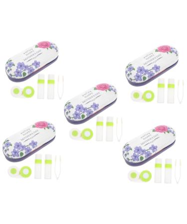 Solust 5 sentences double -layer glasses case storage box glasses organizer travel accessories contact lens solution replaceable glasses case filigree glasses case outside bracket bracket