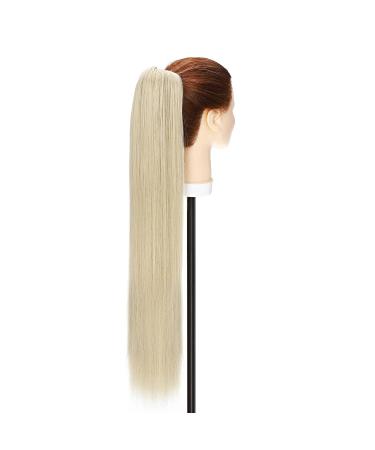 Claw Clip Ponytail Extensions - 66cm Ash Blonde & Bleach Blonde Real Hair - Smooth & Natural Look - Buy Online on GoSupps.com