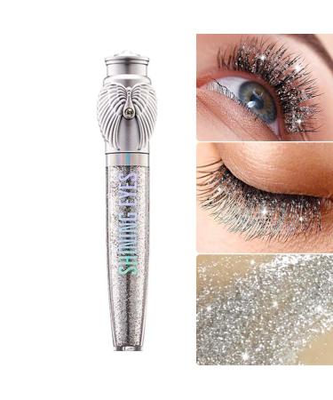 Diamond Glitter Lashes Mascara Waterproof Shimmer Colored MascaraCharming Longlasting Mascara Perfect for Stage Party Wedding Music Festival Very Sparkling Eyes Makeup