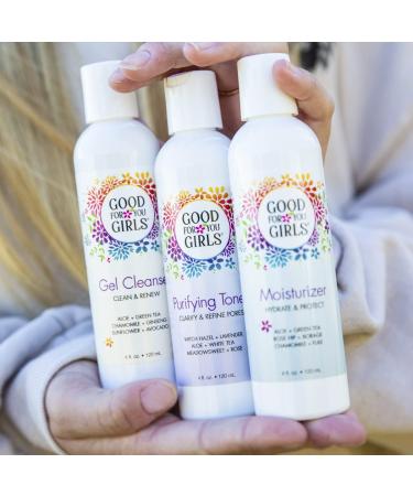 Good For You Girls Three Step Skincare Gift Set - Gel Cleanser Purifying Toner & Moisturizer | International Shipping - Buy Online on GoSupps.com