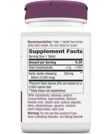 Nature's Way Garlicin Cardio 350mg - 180 Vegan Tablets for Heart Health - Buy Online on GoSupps.com