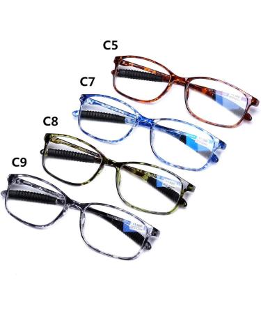 DOOViC Blue Light Filter Computer Reading Glasses for Unisex TR259-C - 9 Colors Available (C9 Gray Tortoiseshell 2.5x Magnification) - International Shipping - Buy Online on GoSupps.com