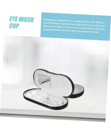 Solustrie Double-Layer Glasses Case & Contact Lens Container - Multi-Glasses Storage Box (16x7x5.5cm) - Hard & Soft Options for International Shipping - Buy Online on GoSupps.com