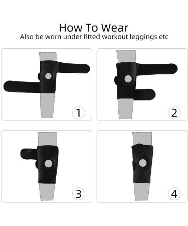 Knee Support Brace for Men M-XXL | Compression Sleeve for Arthritis & Joint Pain | Open Patella Pad & Stabilizers | Adjustable Straps | Men's Gift - Buy Online on GoSupps.com