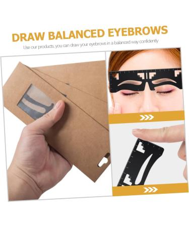 WOONEKY Metal Stencils Eyebrow Design Eyebrow Card Precision Eyebrow Ruler Template Eyebrow Stencil Scale Eyebrow Shape - Buy Online on GoSupps.com