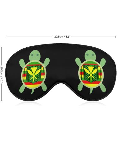 Tribal Kanaka Maoli Flag Turtle Sleep Mask - Adjustable Strap for Sleeping, Travel, and Nap - Men and Women - Buy Online on GoSupps.com