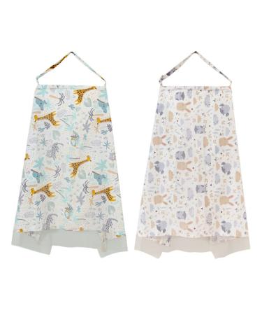 2 pieces of silence breastfeeding for privacy screen while breastfeeding cotton shearing apron multi-purpose breastfeeding cover apron-like breastfeeding scarf mother child scarf breastfeeding protection for mom Breastfeeding Scarf 05