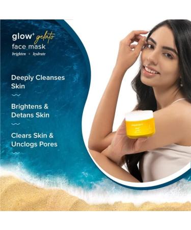  Aqualogica Aqualogica Glow+ Gelato Face Pack for Brightening Evens Skin Tone and Reduces Dark Spots with Papaya and Vitamin C - 100g - Buy Online on GoSupps.com