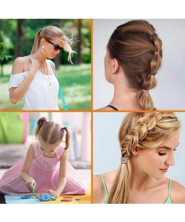100 Colorful Hair Ties for Girls - No Metal Elastic Bands Perfect Ponytail Hair Accessories - Buy Online on GoSupps.com